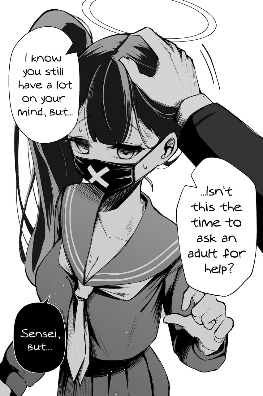 sensei and sukeban (blue archive) drawn by clover_dot_(clov_erd)