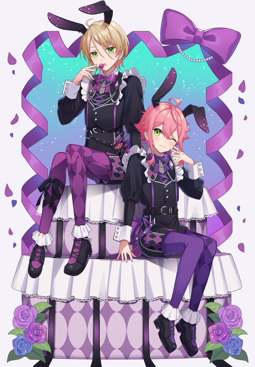 himemiya tori and shiratori aira (ensemble stars!) drawn by shino_(sinotaro_)