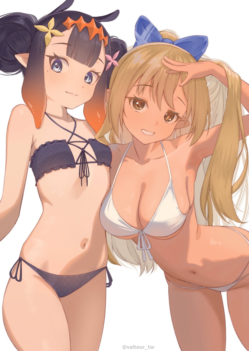 ninomae ina'nis and shiranui flare (hololive and 1 more) drawn by valtaur