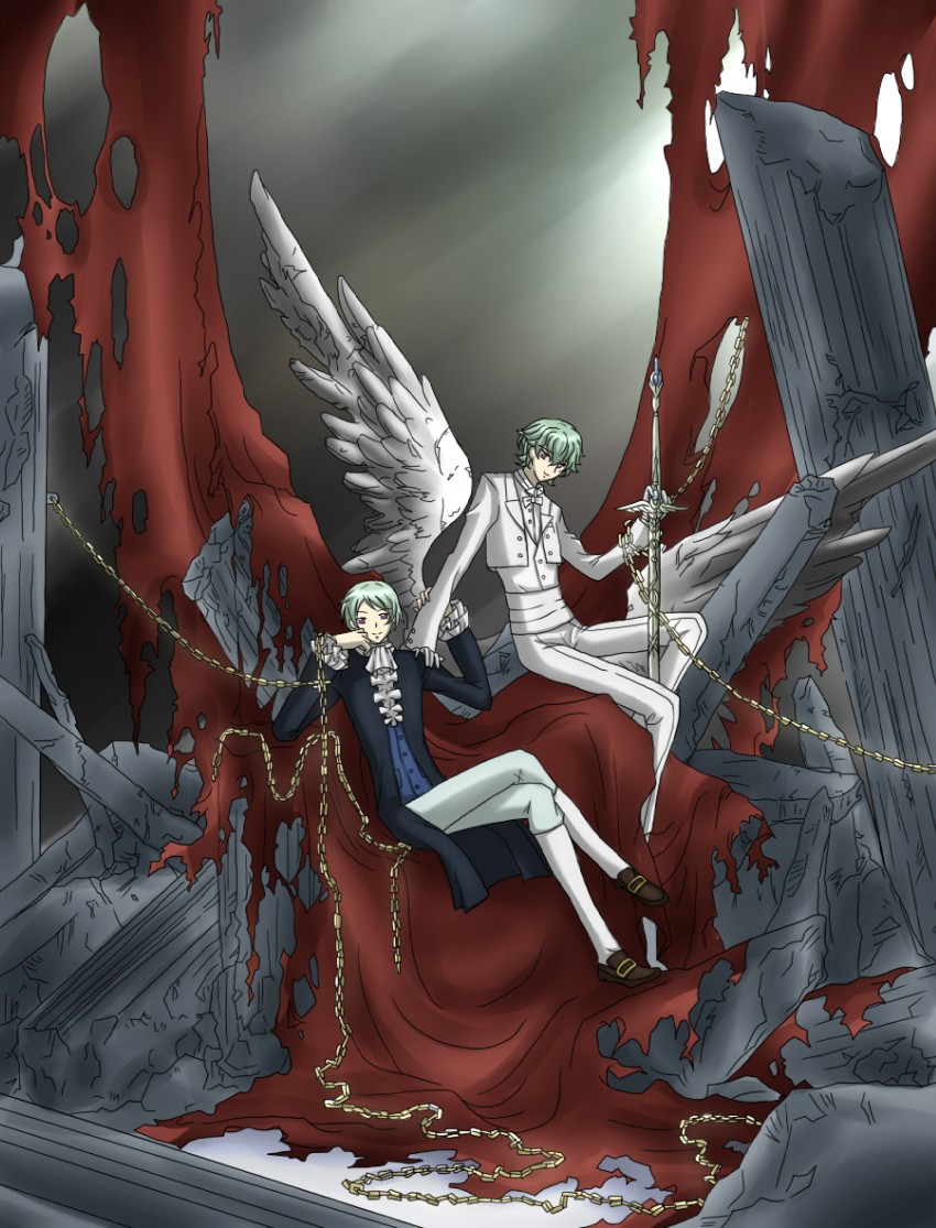 ribbons almark and hilling care (gundam and 2 more) drawn by clamp_(circle) and yumi-to_shizuru