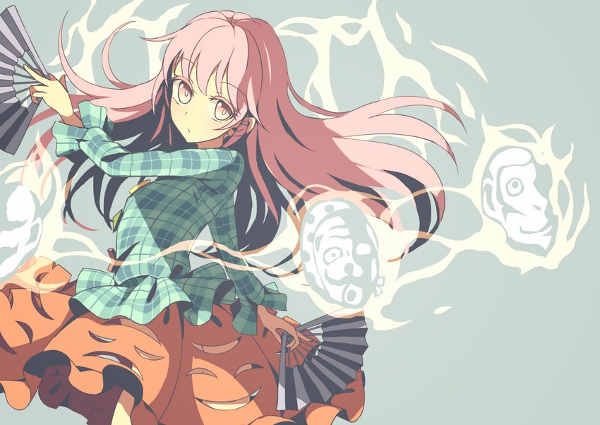 hata no kokoro (touhou) drawn by dise_(psychoro)