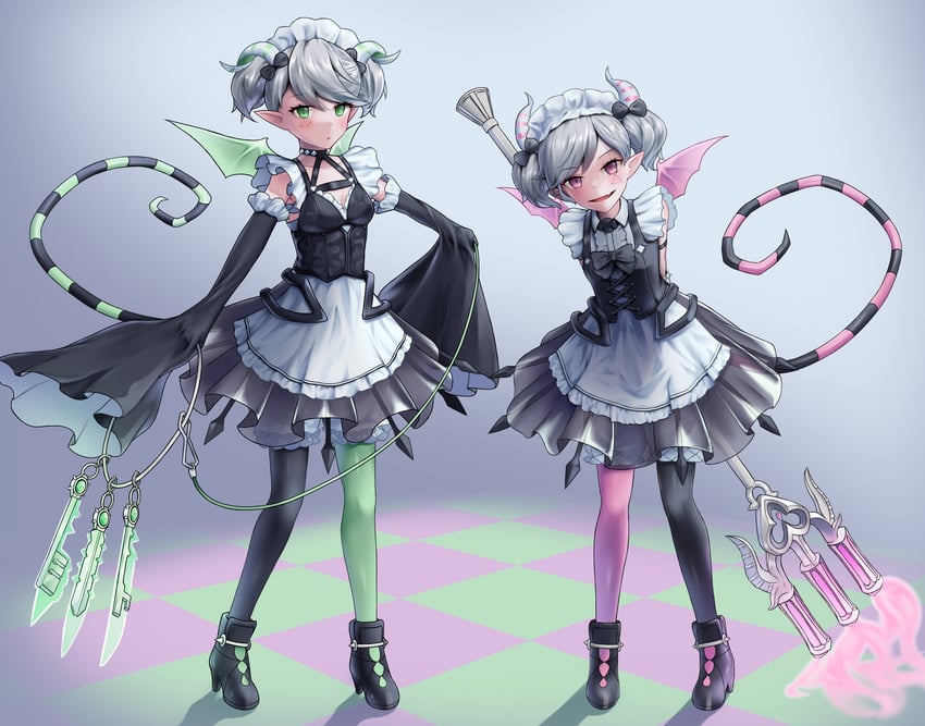 arianna the labrynth servant and arianne the labrynth servant (yu-gi-oh!) drawn by seori