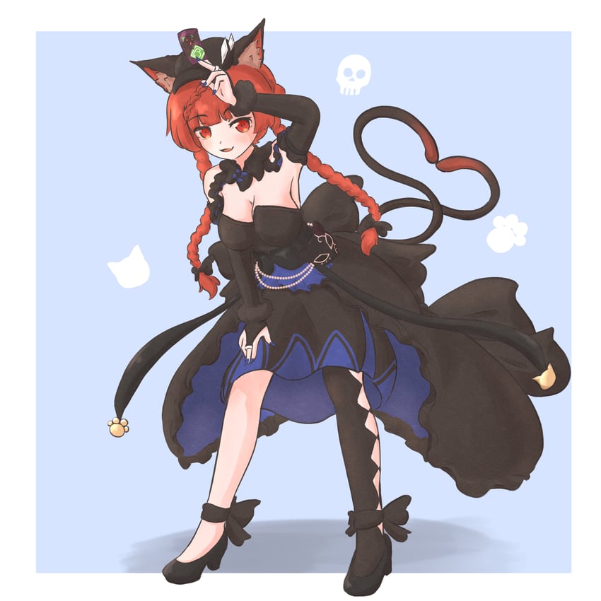 kaenbyou rin (touhou and 1 more) drawn by kokowoch