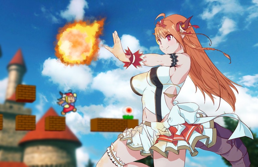 mario and kiryu coco (hololive and 2 more) drawn by waon_(artist)