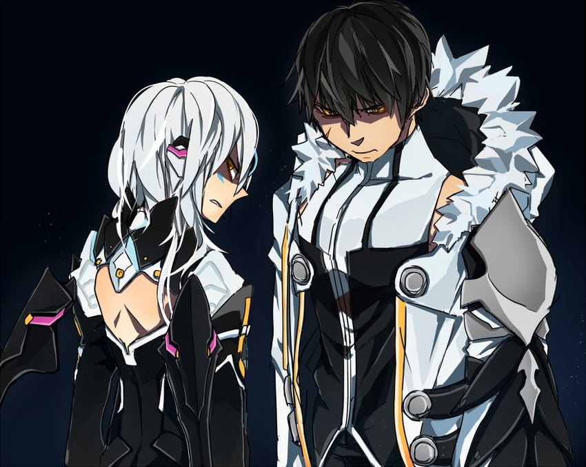 eve, raven cronwell, code: nemesis, and blade master (elsword) drawn by esu_(transc)