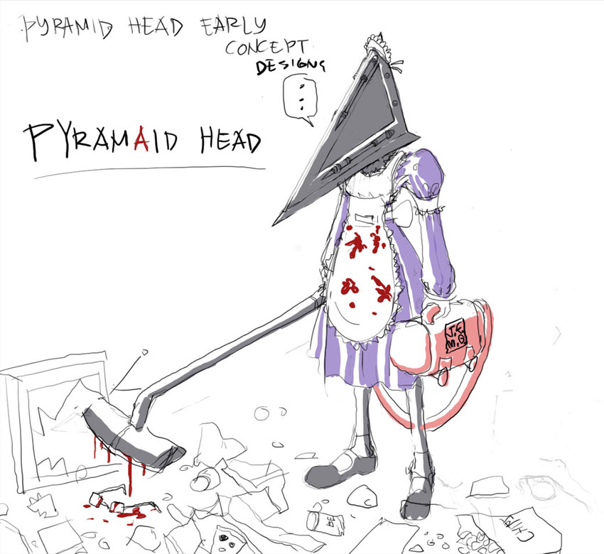 pyramid head (silent hill 2 and 1 more) drawn by j-e-m-g