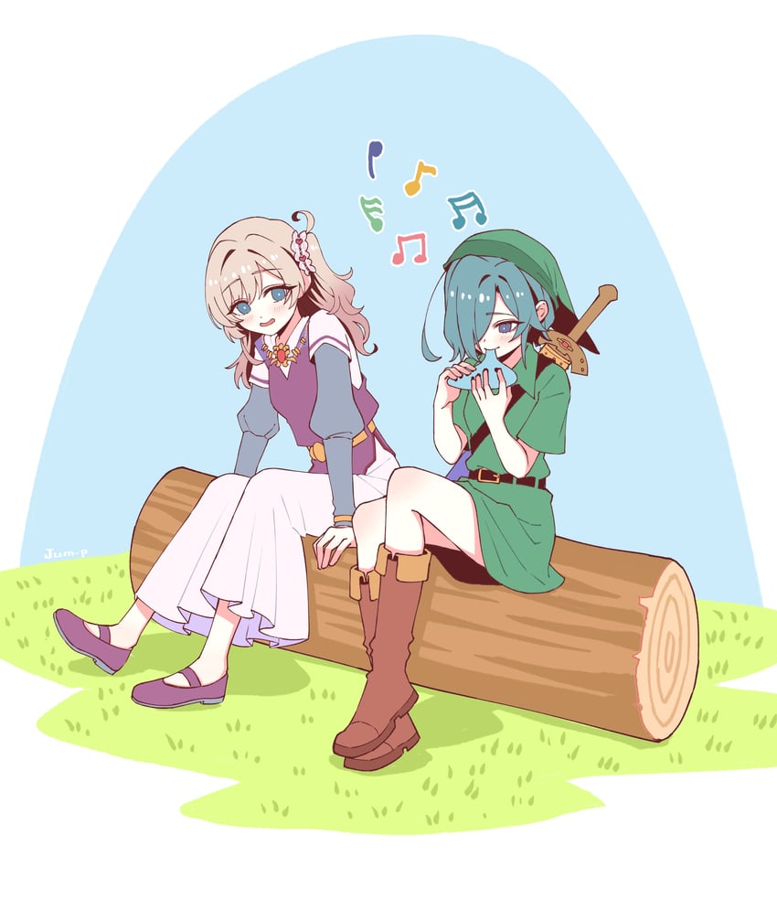 link, princess zelda, nakaji uto, and kedarui aashii (the legend of zelda and 2 more) drawn by jjum_pp