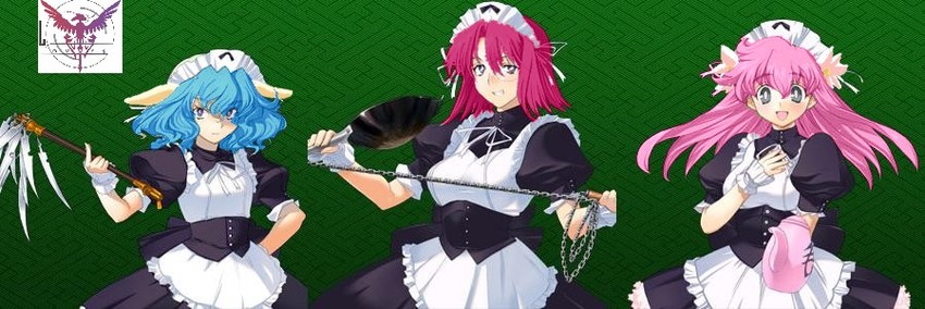 milfeulle sakuraba, mint blancmanche, forte stollen, mouri teru, kobayakawa chinu, and 1 more (galaxy angel and 2 more)