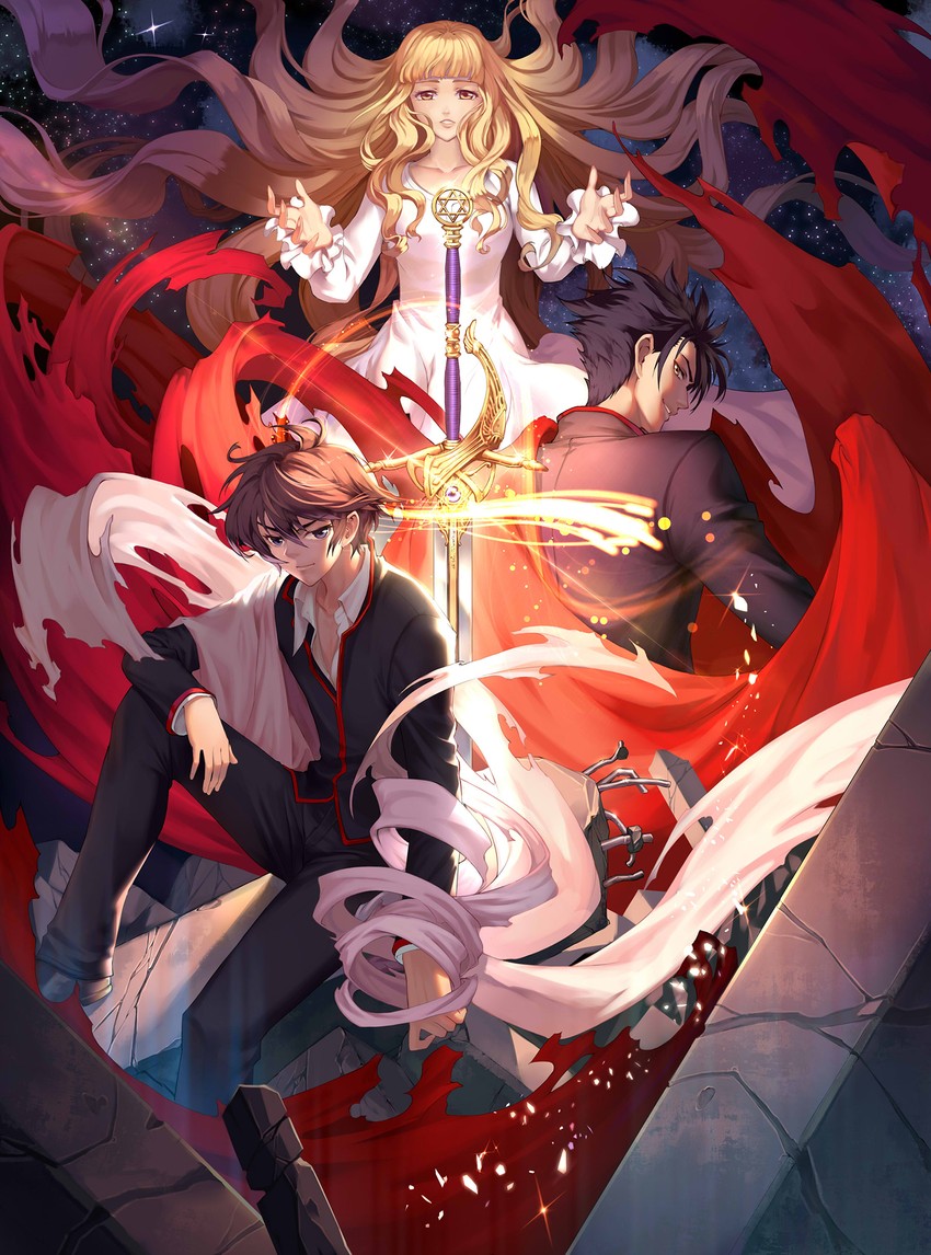 shirou kamui, monou kotori, and monou fuma (original and 1 more) drawn by shen_xiao_guang_ye