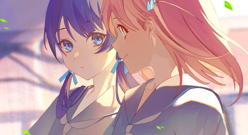 hinoshita kaho and murano sayaka (love live! and 1 more) drawn by dkou