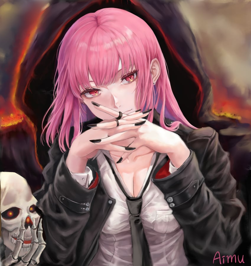 mori calliope (hololive and 1 more) drawn by aimu_(angry9565)