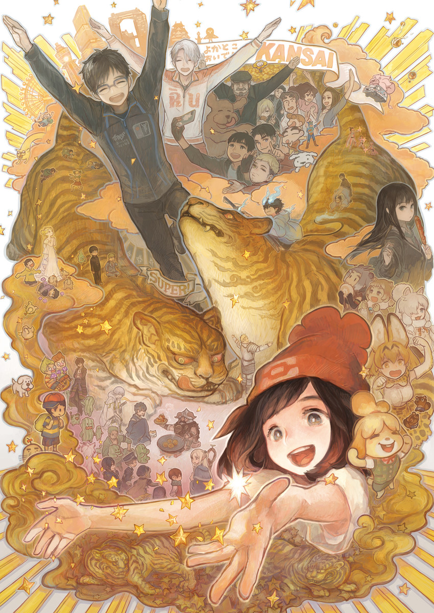 serval, shibuya rin, tsukino usagi, marcille donato, roronoa zoro, and 61 more (pokemon and 26 more) drawn by pikipon