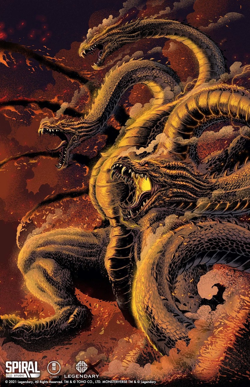 king ghidorah (godzilla and 2 more) drawn by matt_frank