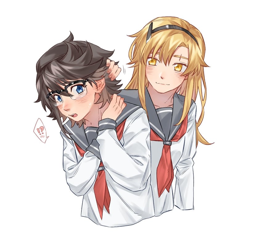 momijiyama teru and koishikawa iko (shy) drawn by jiguang_haibao