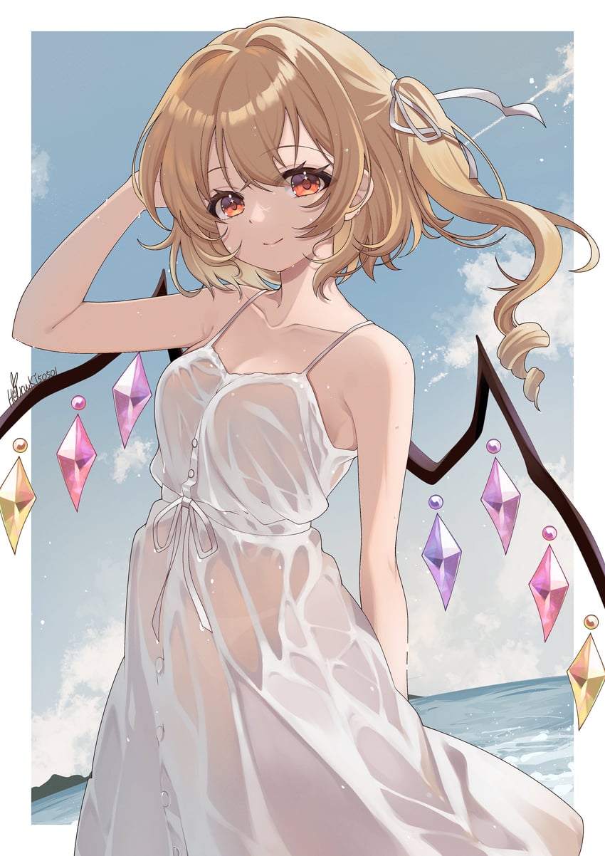 flandre scarlet (touhou) drawn by haruki_(colorful_macaron)