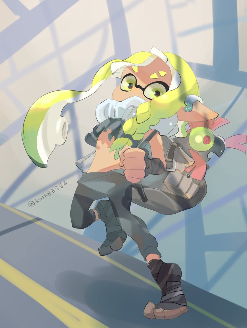 inkling player character, inkling girl, smallfry, and agent 3 (splatoon and 1 more) drawn by koike3582
