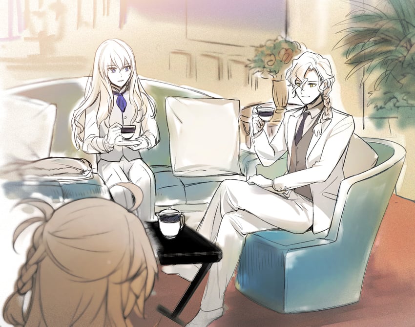 olga marie animusphere, kirschtaria wodime, and marisbury animusphere (fate and 1 more) drawn by aki_(neyuki41028)