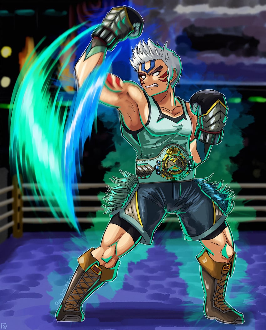 fierce deity and little mac (the legend of zelda and 3 more) drawn by stoic_seraphim