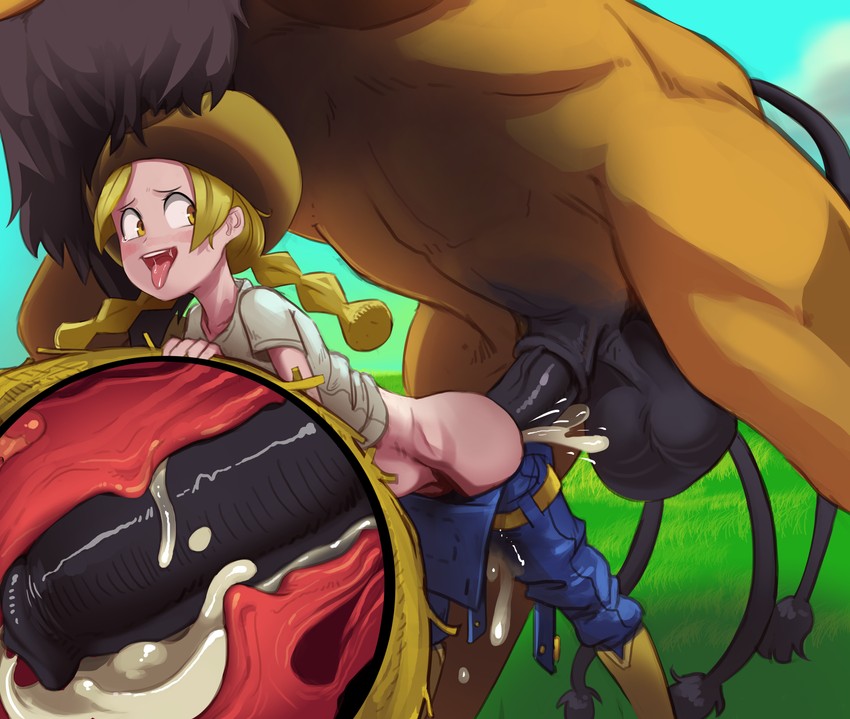 tauros and pokemon breeder (pokemon and 1 more) drawn by polyle