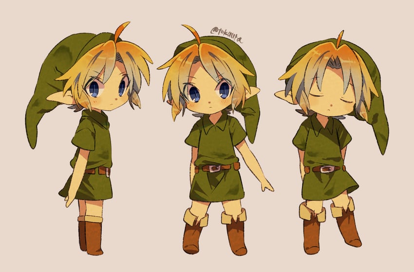 link and young link (the legend of zelda and 1 more) drawn by tokuura
