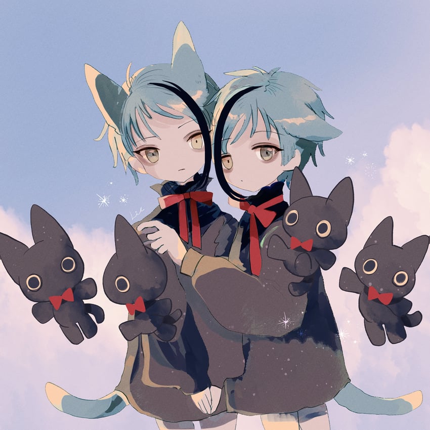 floyd leech and jade leech (twisted wonderland) drawn by li04r