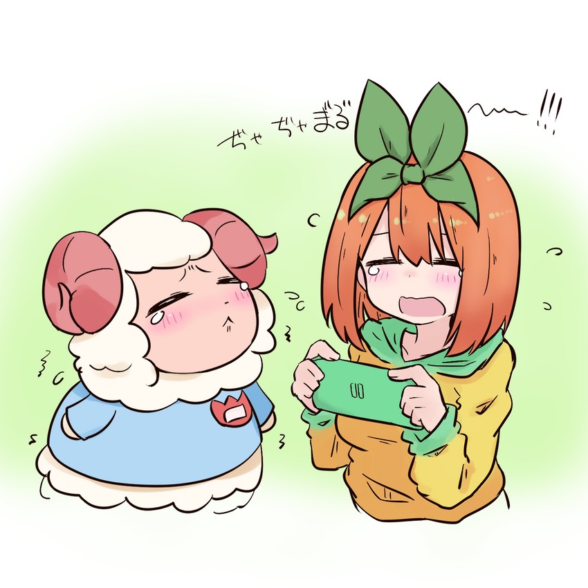 nakano yotsuba and dom (go-toubun no hanayome and 1 more) drawn by kujou_karasuma