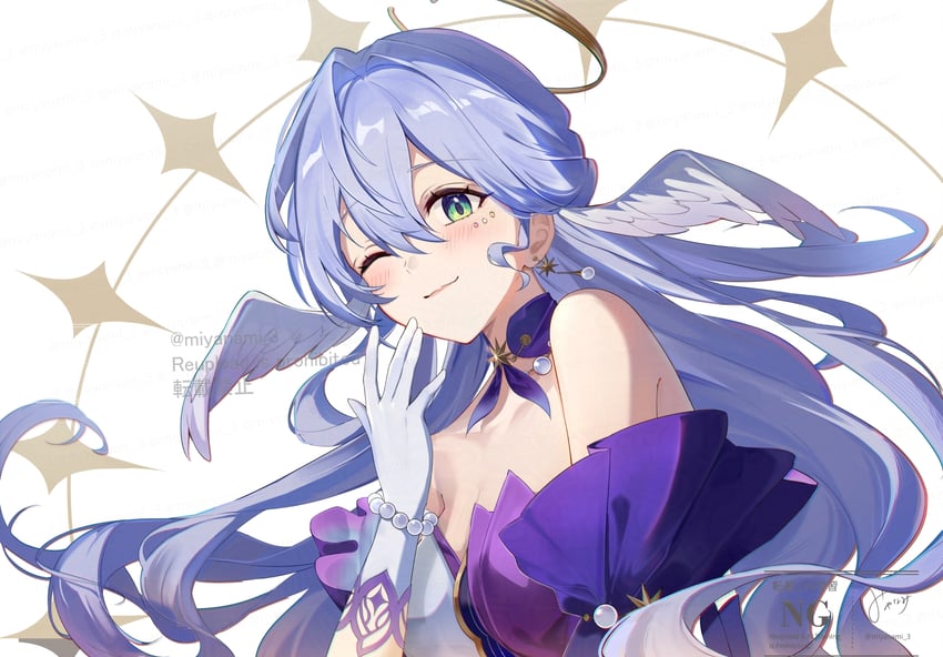 robin (honkai and 1 more) drawn by miyanami_3