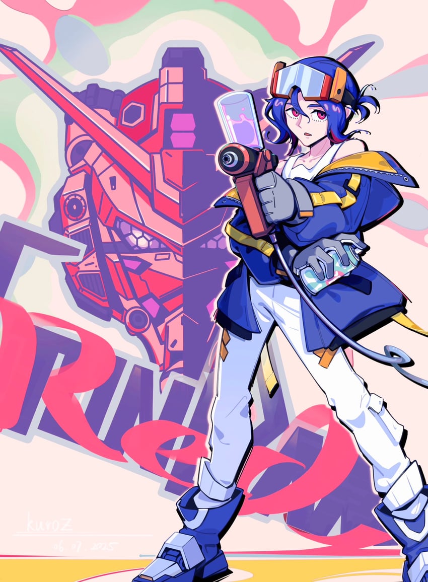 shuji ito and red gundam (gundam and 1 more) drawn by zerogorgeth
