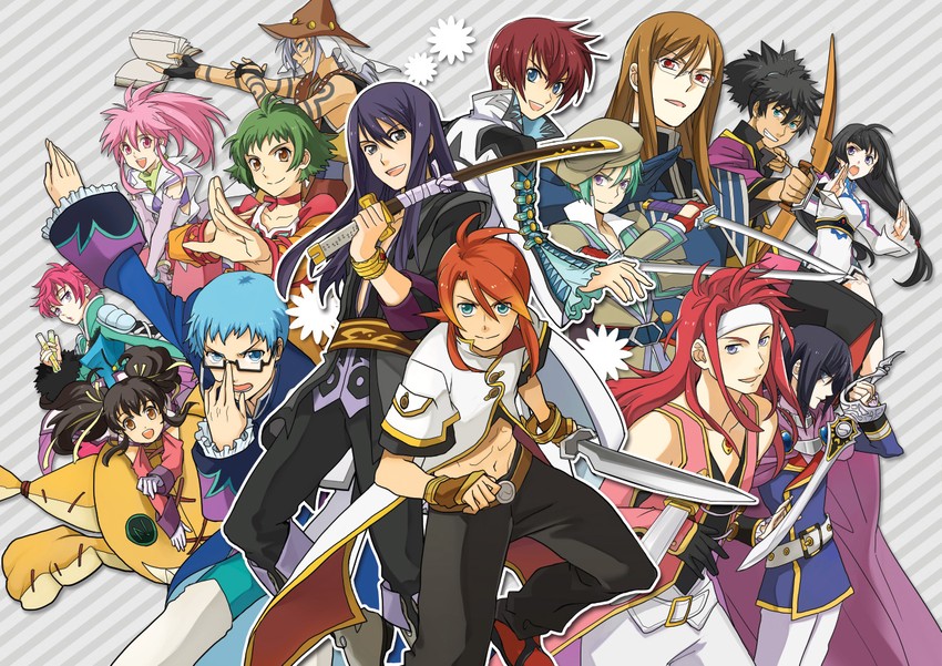 yuri lowell, luke fon fabre, asbel lhant, raven, anise tatlin, and 11 more (tales of and 10 more) drawn by tokino_(colorseason)