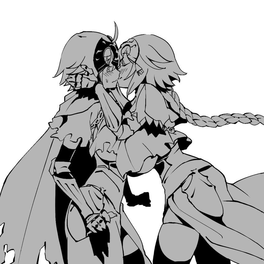 jeanne d'arc and jeanne d'arc alter (fate and 2 more) drawn by poriuretan