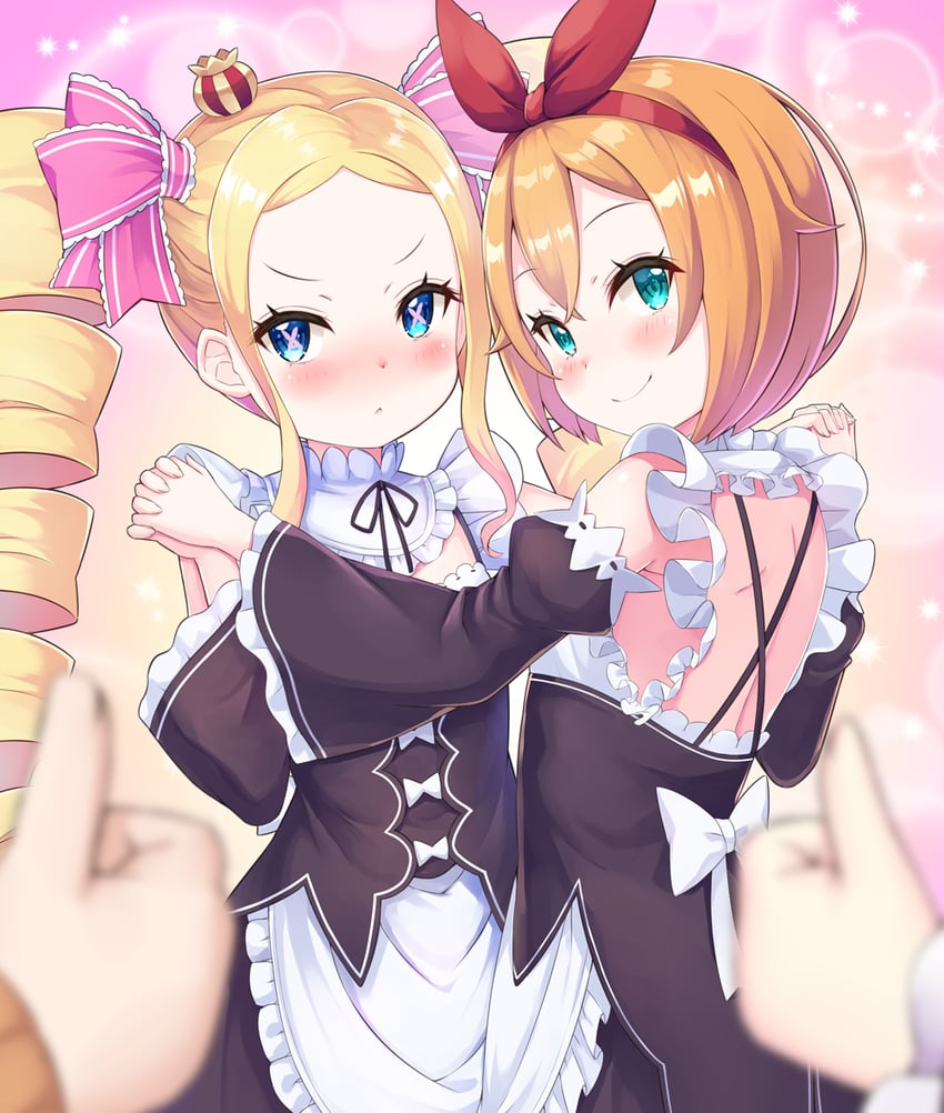beatrice and petra leyte (re:zero kara hajimeru isekai seikatsu) drawn by s_(hdru2332)