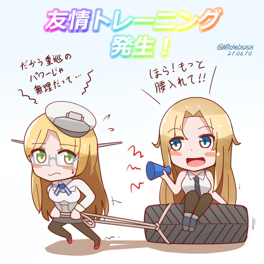 hornet and northampton (kantai collection and 1 more) drawn by mitchell_(dynxcb25)