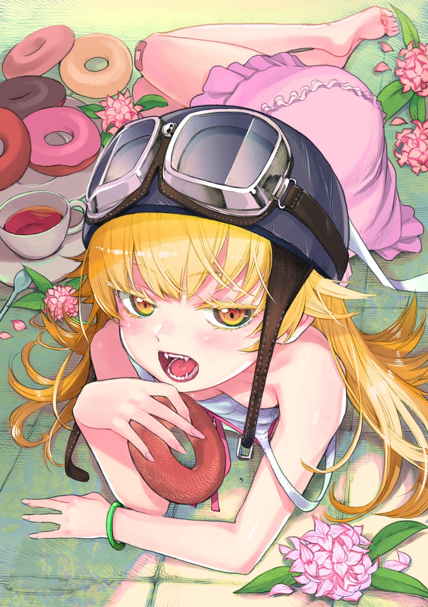 oshino shinobu (monogatari and 1 more) drawn by taguchi_shouichi