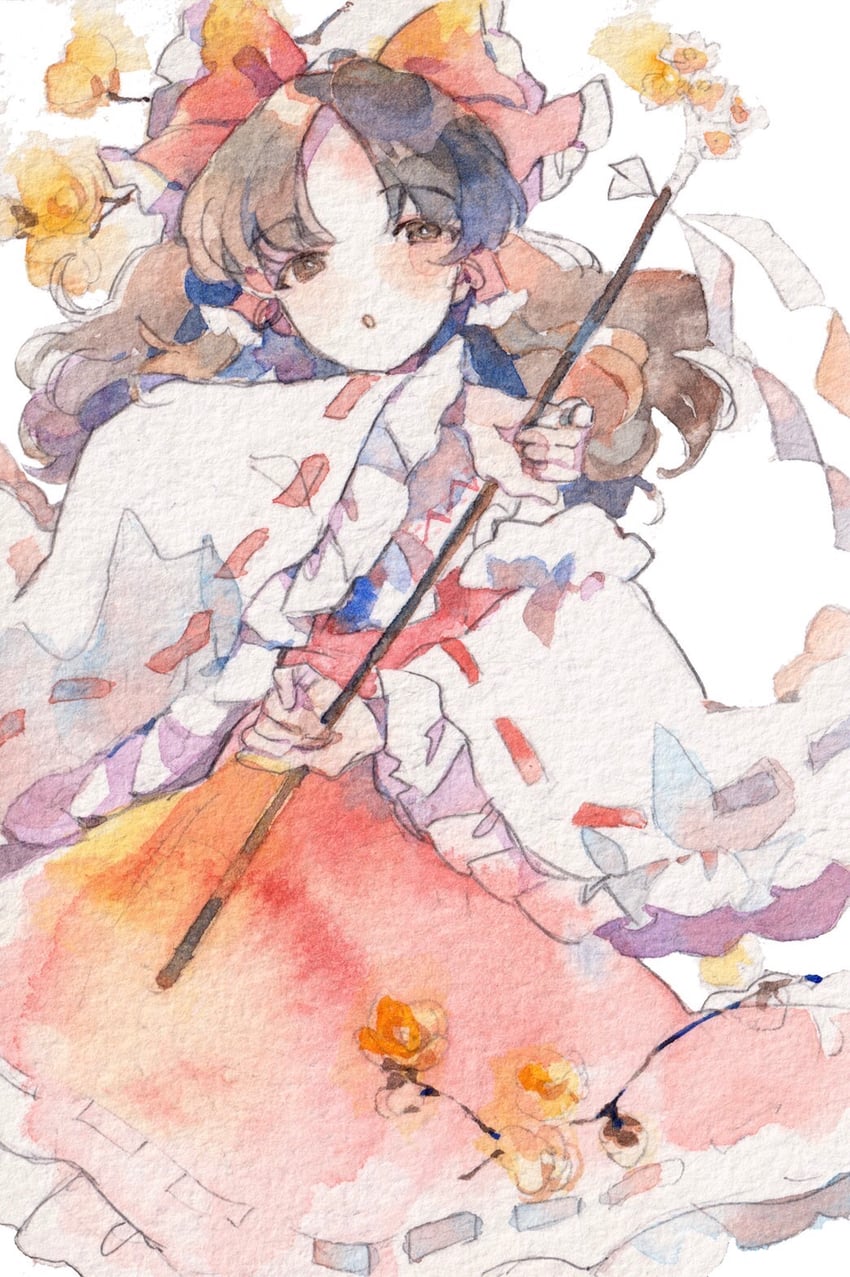 hakurei reimu (touhou and 1 more) drawn by ryokotyu