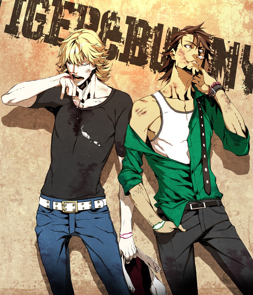 barnaby brooks jr. and kaburagi t. kotetsu (tiger & bunny) drawn by miwa_shirow