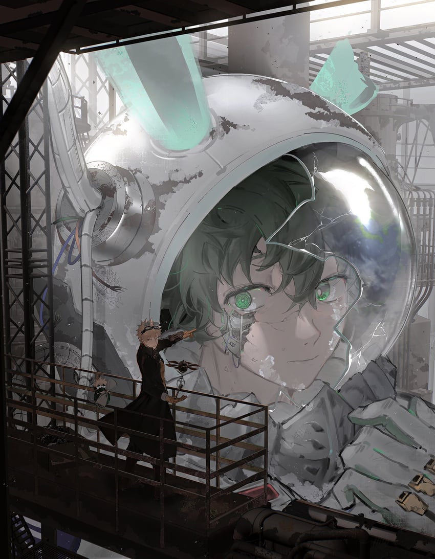 midoriya izuku and bakugou katsuki (boku no hero academia) drawn by homare04271