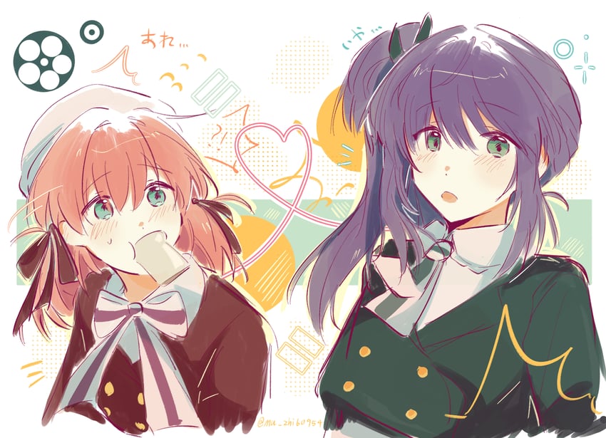hinoshita kaho and otomune kozue (love live! and 1 more) drawn by woodonly