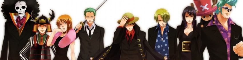 nami, monkey d. luffy, nico robin, roronoa zoro, tony tony chopper, and 3 more (one piece and 1 more) drawn by kanameyura