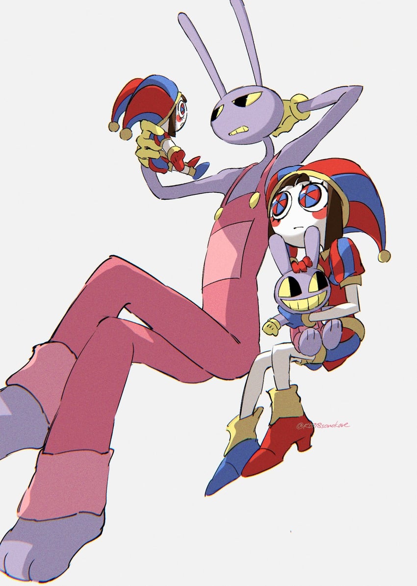 pomni and jax (the amazing digital circus) drawn by sonokare