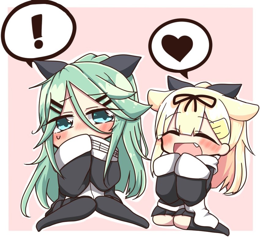 yuudachi, yuudachi kai ni, and yamakaze (kantai collection) drawn by jako_(jakoo21)