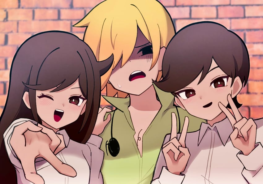 mikhael, daphne, and bowen (omori) drawn by yu_kuli
