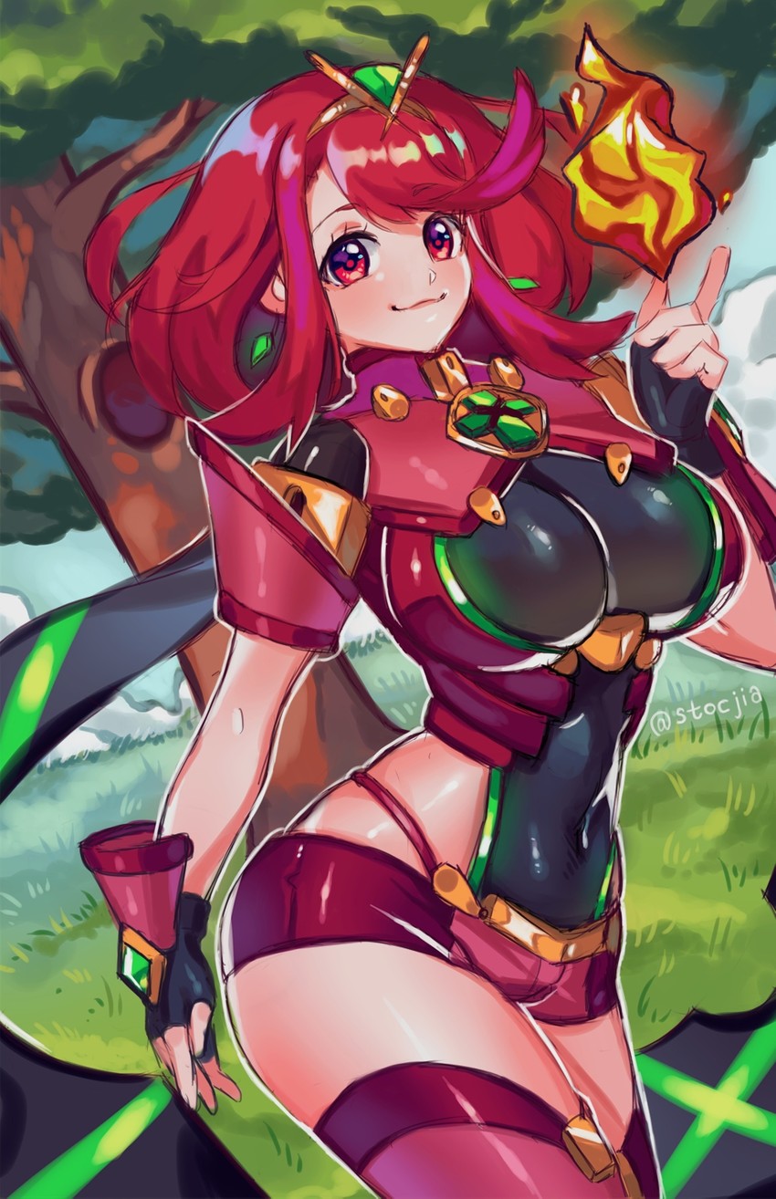 pyra (xenoblade chronicles and 1 more) drawn by yagi_(kyuhyun)