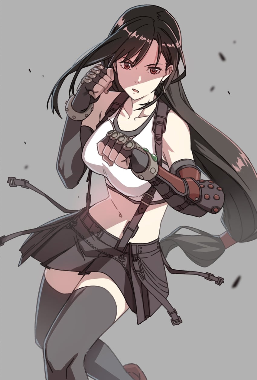 tifa lockhart (final fantasy and 2 more) drawn by decoponmagi