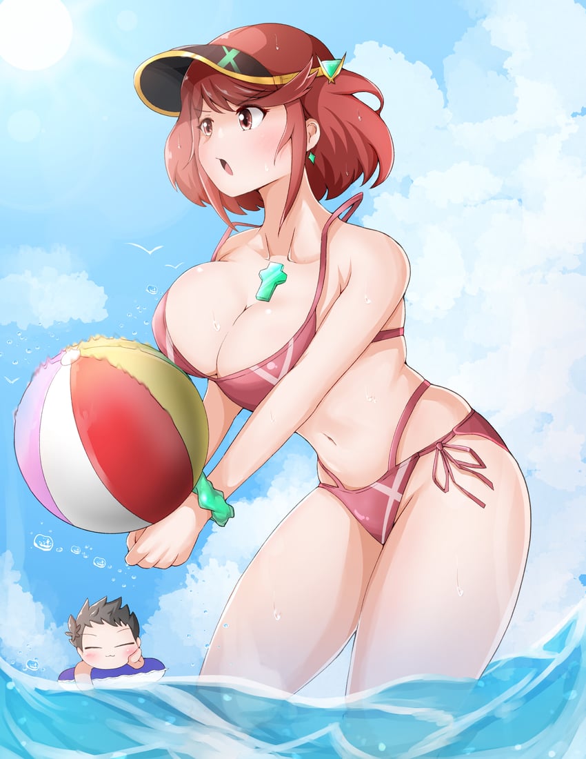 pyra and rex (xenoblade chronicles and 1 more) drawn by hariri