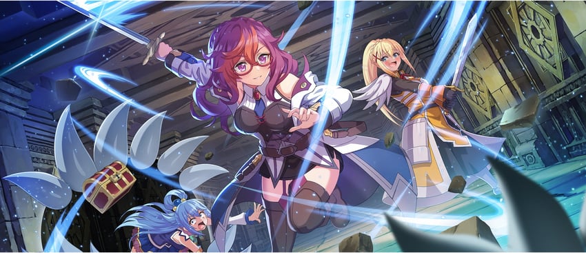 aqua, darkness, and sherry (kono subarashii sekai ni shukufuku wo! and 1 more)