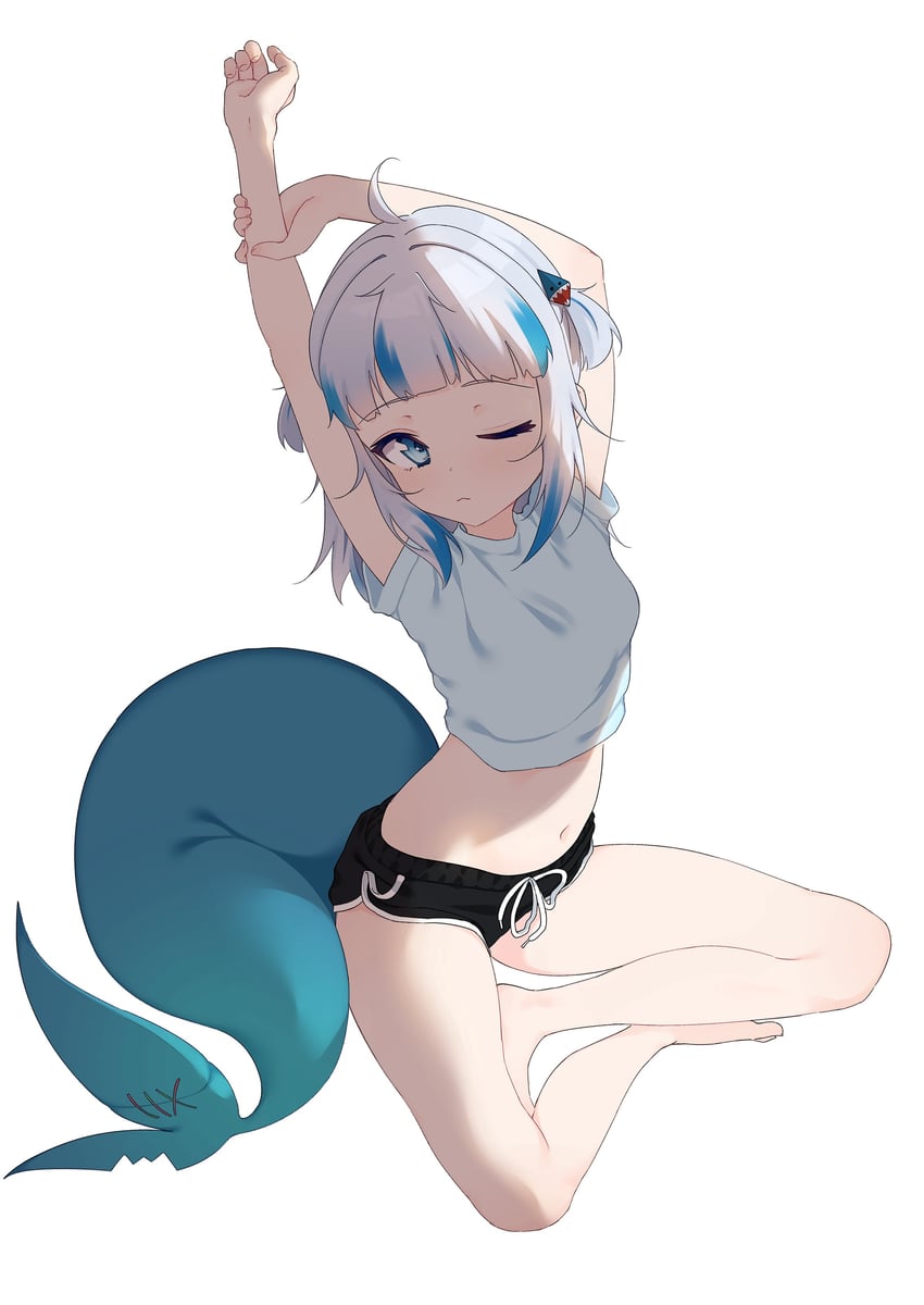 gawr gura (hololive and 1 more) drawn by lucasyecla99