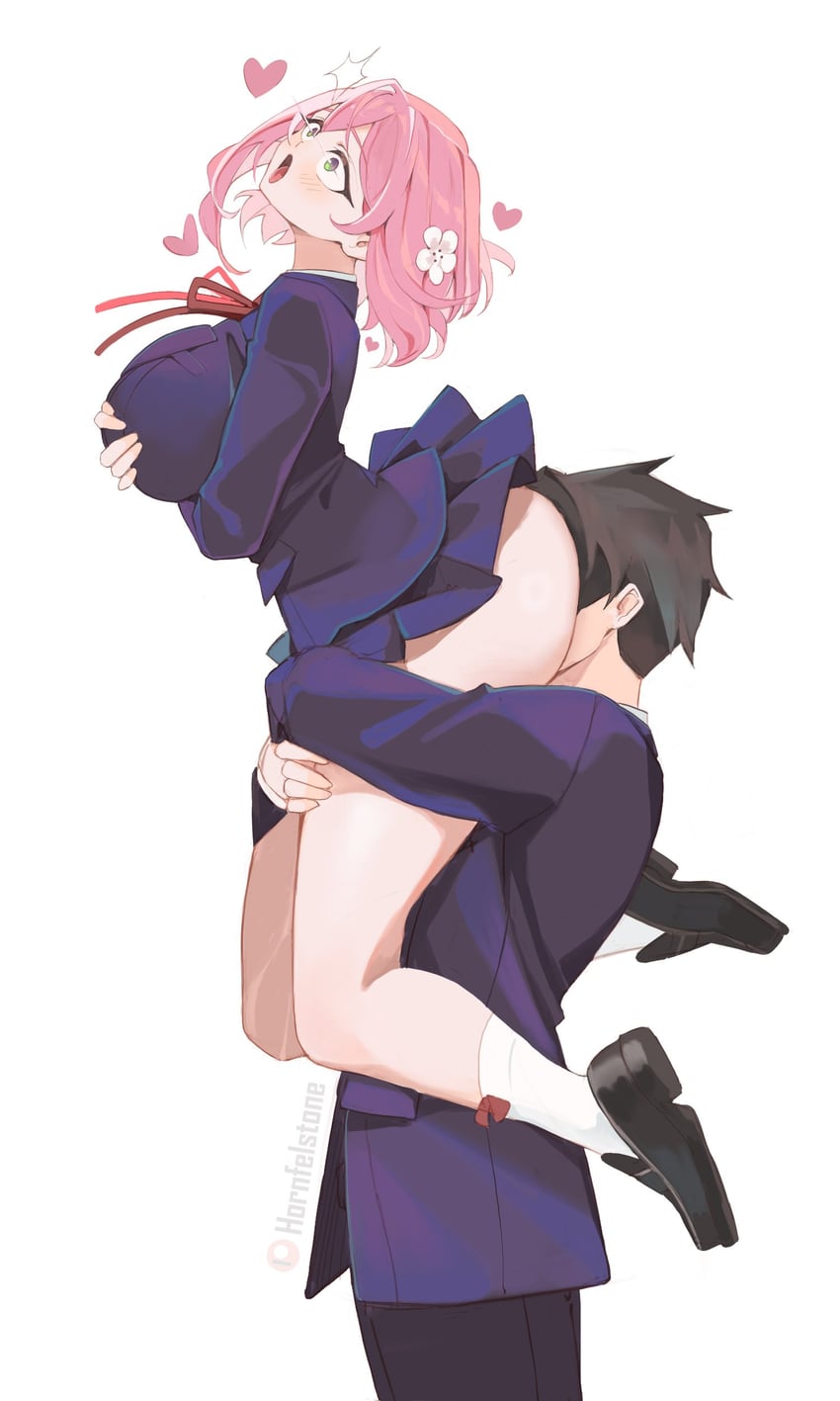 hanazono hakari and aijou rentarou (kimi no koto ga dai dai dai dai daisuki na 100-nin no kanojo) drawn by hornfelstone