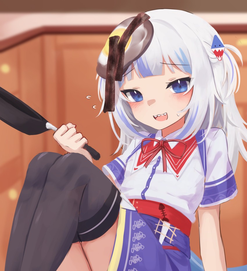 gawr gura and akai haato (hololive and 1 more) drawn by klaius