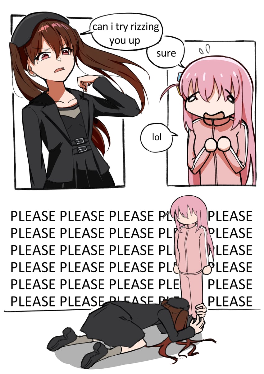 gotoh hitori and ootsuki yoyoko (bocchi the rock!) drawn by fukaikiri