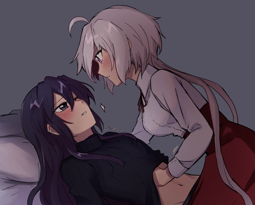 yukine chris and kazanari tsubasa (senki zesshou symphogear) drawn by kaiyamon_xv